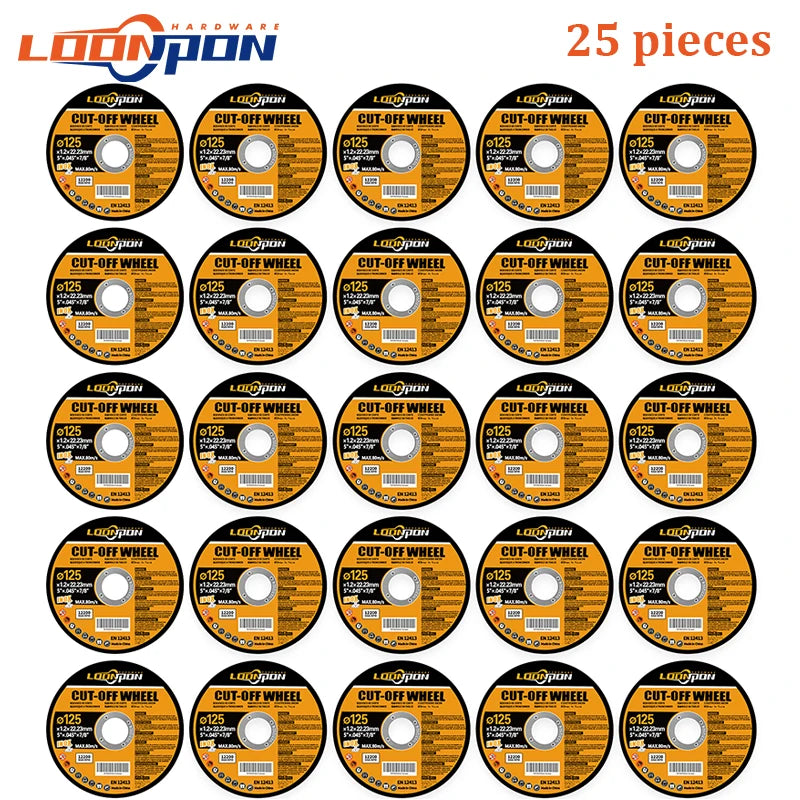 125Mm Cutting Disc Metal Cut off Wheel Angle Grinder Disc Slice Fiber Reinforced Grinding Blade Cutter for Metal Iron 5-50Pcs