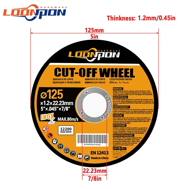 125Mm Cutting Disc Metal Cut off Wheel Angle Grinder Disc Slice Fiber Reinforced Grinding Blade Cutter for Metal Iron 5-50Pcs